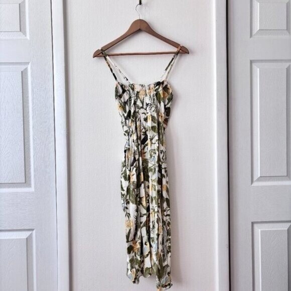 Reformation Rianne Midi Dress - Tropics Print Yellow Size 0 - Picture 7 of 10